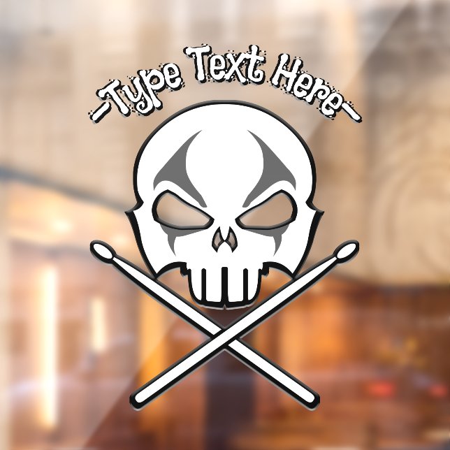 Rock & Roll Decal personalisieren Drummer Window D Fensteraufkleber (Blatt 2)