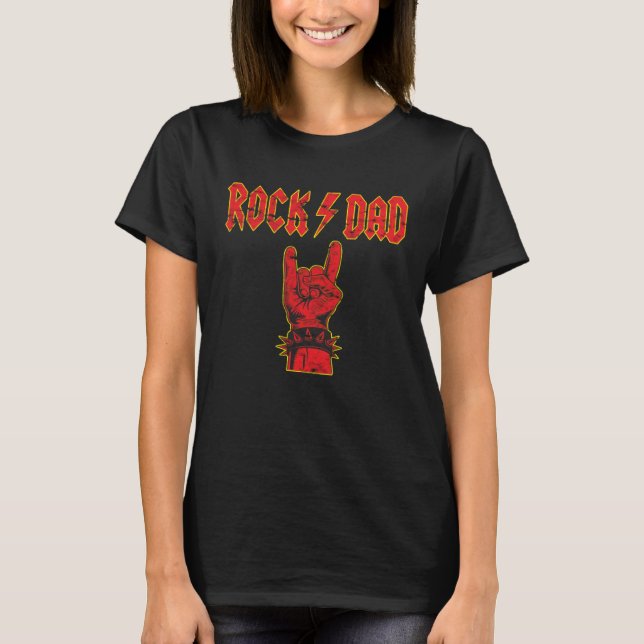 Rock & Roll Devil Greetings Rocker Rock Dad Blitz  T-Shirt (Vorderseite)