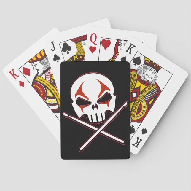 Rock & Roll Drummer Karten für Schwermetalle Spielkarten (Rückseite)