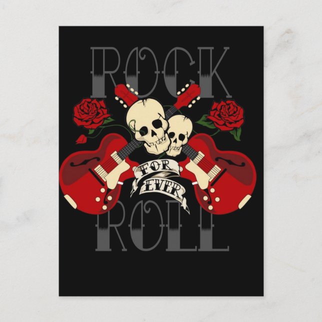 Rock & Roll Forever! -Postkarte Postkarte (Vorderseite)