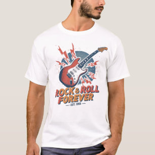 Rock & Roll Forever – Vintage-Gitarren-T-Shirt T-Shirt
