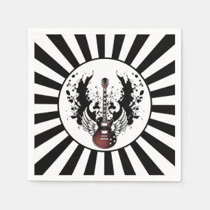 Rock & Roll Gitarre Rocker Metal Musician Party Serviette