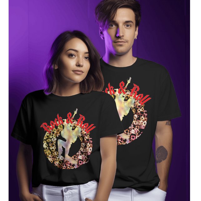 Rock & Roll Guitar T - Shirt | Neon Music Festival (Von Creator hochgeladen)