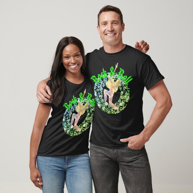 Rock & Roll Guitar T - Shirt | Neon Music Festival (Unisex)