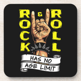 "Rock & Roll hat keine Altersgrenze" Getränkeuntersetzer