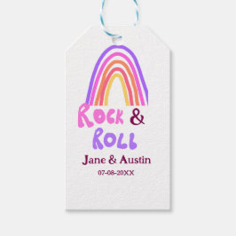 Rock & Roll Hochzeit fügen Pärchenname Retro Regen Geschenkanhänger