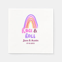 Rock & Roll Hochzeit fügen Pärchenname Retro Regen