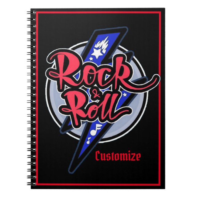 Rock & Roll Lightning Notizblock (Vorderseite)