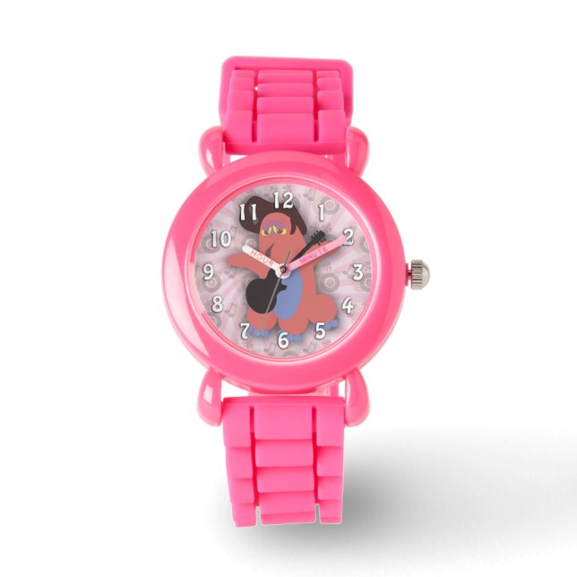 Rock Roll Monster Cute Cartoon Character Art Armbanduhr (Vorderseite)