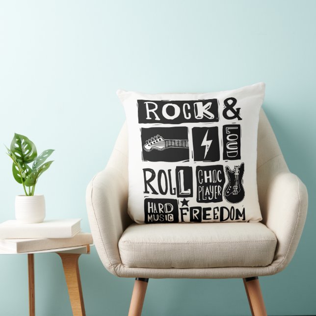 Rock & Roll Music Lover's Delight Kissen (Stuhl )