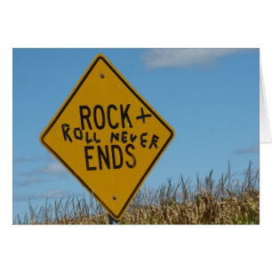 Rock + Roll nie endet, Fun Street Sign Graffiti
