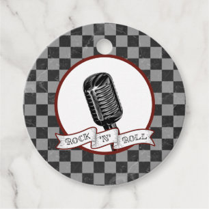 Rock & Roll Party Retro Mic Rockabilly Musiker Geschenkanhänger
