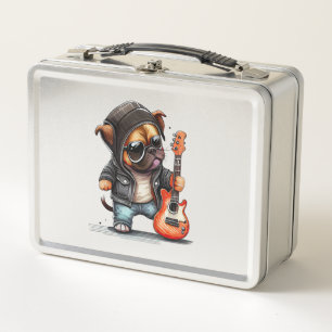 Rock Roll Puppy Dog (Drei) Metall Brotdose