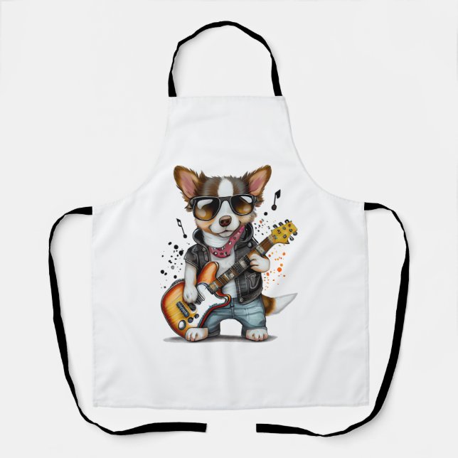 Rock Roll Puppy Dog (One) Schürze (Vorderseite)
