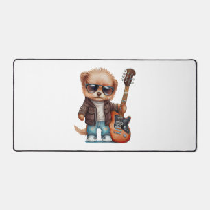 Rock Roll Puppy Dog (Zwei) Schreibtischunterlage