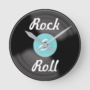 Rock & Roll Record Clock Runde Wanduhr