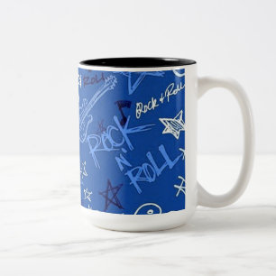 Rock & Roll Rock Star Blue Coffee Tasse