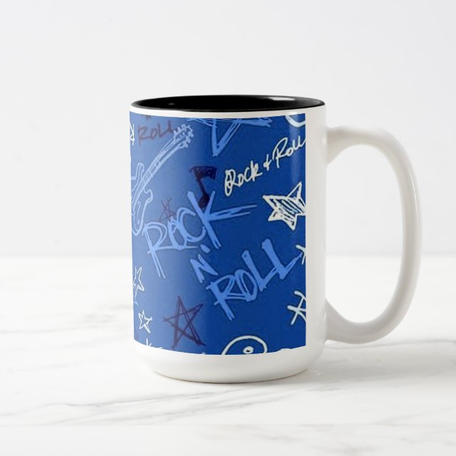 Rock & Roll Rock Star Blue Coffee Tasse (Rechts)