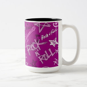 Rock & Roll Rock Star Coffee Mug Rose