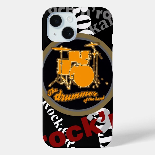 Rock & Roll ~ Schlagzeug Case-Mate iPhone Hülle (Rückseite)