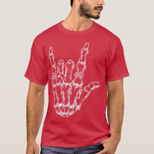 Rock & Roll Skeleton Gitarrenmusik Lover Rockstar  T-Shirt