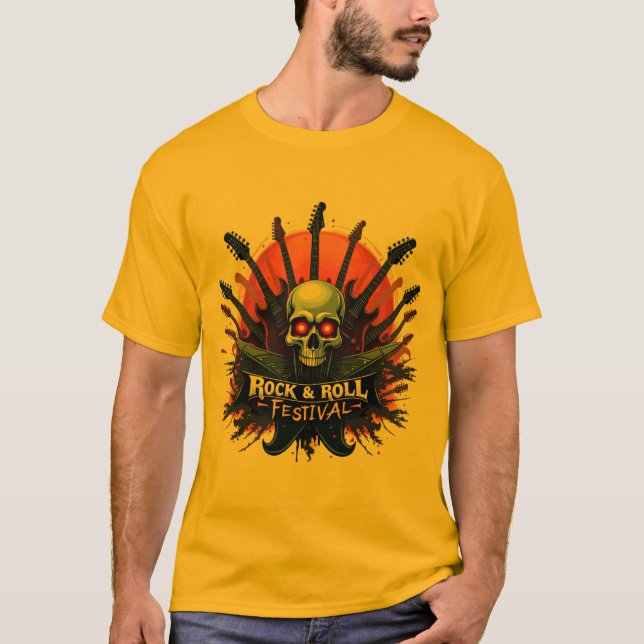 Rock & Roll Threads - Tragen Sie die Musik, Live t T-Shirt (Vorderseite)