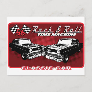 Rock & Roll Time Machine Postkarte