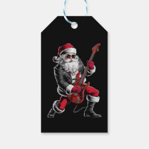 Rock & Roll Weihnachtsmann-Claus Gitarrist Geschenkanhänger