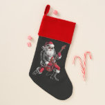 Rock & Roll Weihnachtsmann-Claus Gitarrist Weihnachtsstrumpf<br><div class="desc">Rock & Roll Weihnachtsmann-Claus Gitarrist</div>