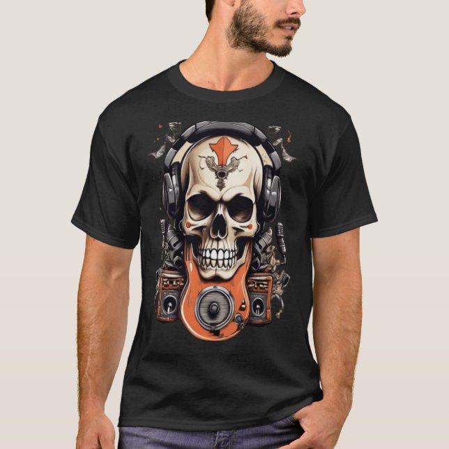 Rock & Roll Wiederbelebung: Skull & Crossbones Fes T-Shirt (Vorderseite)