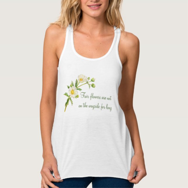 Rock Rose Messe Blume Slogan T - Shirt (Vorderseite)