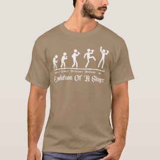Rock Sänger Evolution Lustige Stickfigur für Musik T-Shirt