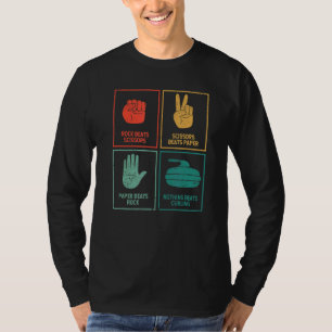 Rock-Schere Papier Nothing Beats Curling Curler T-Shirt
