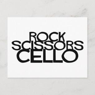 Rock Scissors Cello Postkarte