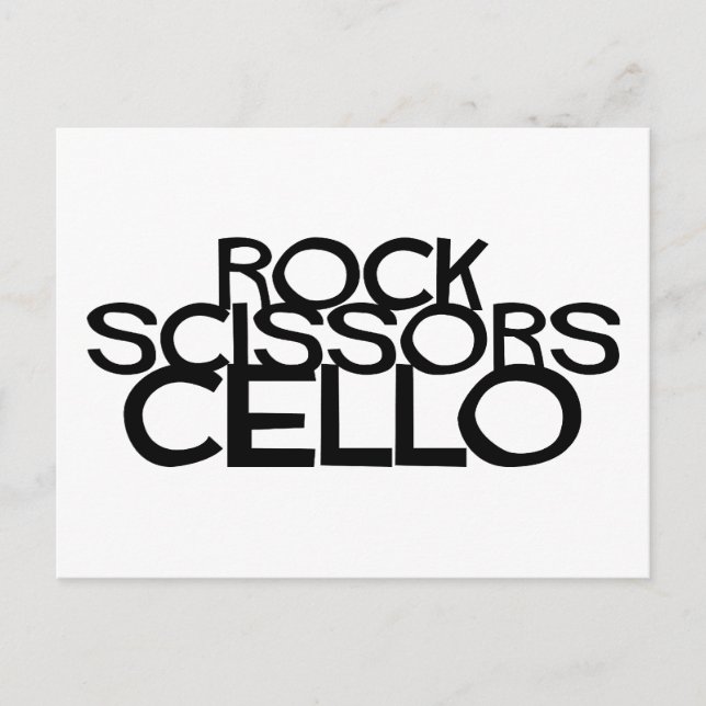 Rock Scissors Cello Postkarte (Vorderseite)