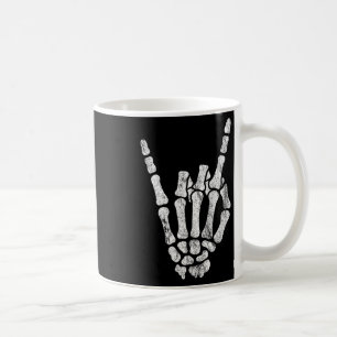 Rock Skeleton Hand Rock'n'Roll Metal Distressed Ha Kaffeetasse