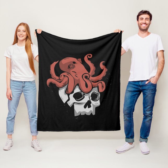 Rock Skull Heavy Metal Fleecedecke (Beispiel)
