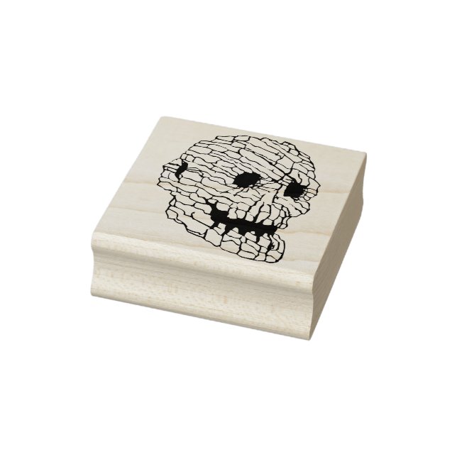 Rock skull Illustration Art Briefmarken Gummistempel (Stempel)