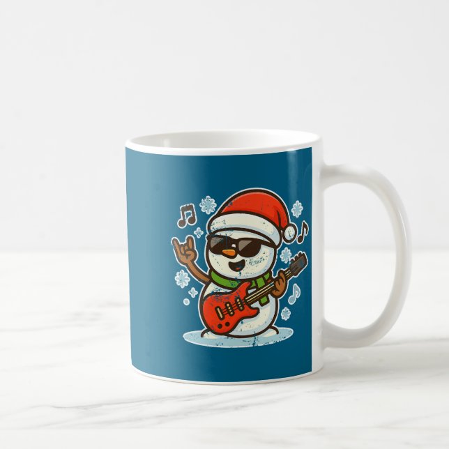 Rock Snowman With Guitar Premium Tri-blend  Kaffeetasse (Rechts)