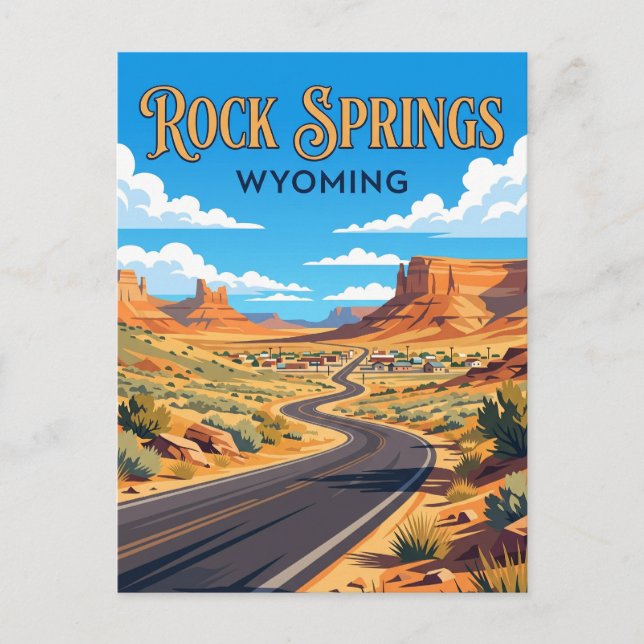 Rock Springs USA Postkarte (Vorderseite)