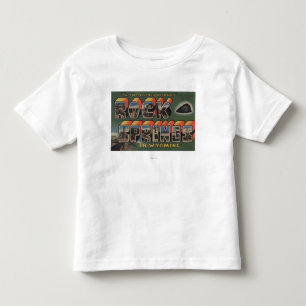 Rock Springs, Wyoming - große Buchstabe-Szenen Kleinkind T-shirt