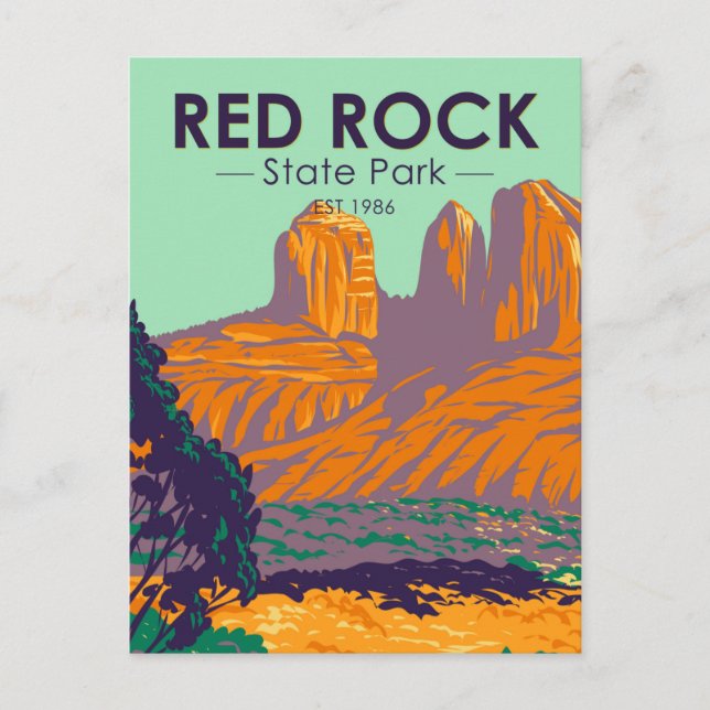 Rock Staat Park Arizona Vintag Postkarte (Vorderseite)