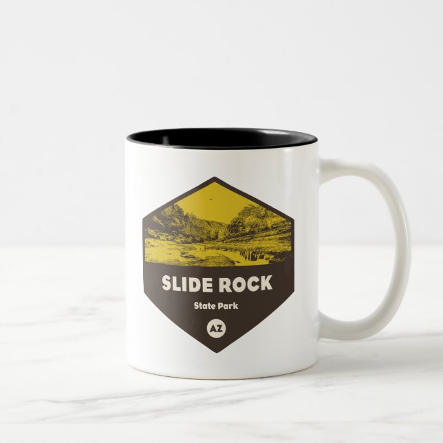 Rock-Staat Park Arizona Zweifarbige Tasse (Rechts)