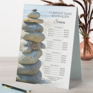 Rock Stack Cairn Wellness-Center Salon Services Me Tischaufsteller