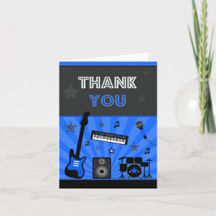 Rock Star Anniversaire Carte de remerciements