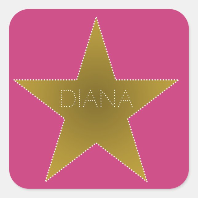 Rock Star Anniversaire Nom de fête Stickers Pink G (Devant)