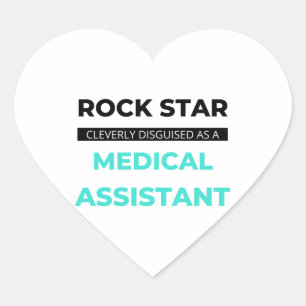 Rock Star Cleverly Disguised As A Medical 2 Herz-Aufkleber