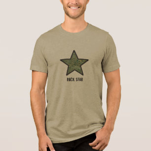 Rock Star Cool Rock Textur mit benutzerdefiniertem Tri-Blend Shirt