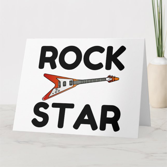 Rock Star Dankeskarte (Vorderseite)