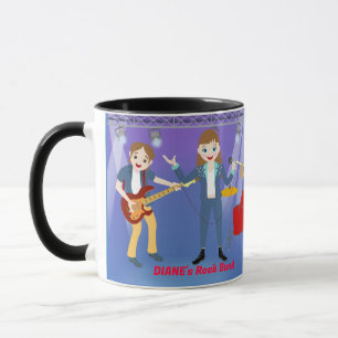 Rock Star Girl Band Geburtstagsparty Tasse